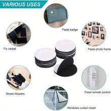 20pcs Carpet Grippers, Non-Slip Rug Gripper Pads, Suitable For Bedding, Carpets, Tablecloths And Other Home Goods, Double-Sided Adhesive Hook And Loop With Backing