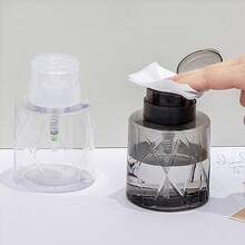 200ml Transparent Nail Art Pump Bottle, Nail Polish Remover Alcohol Separation Bottle, Transparent Nail Art Empty Bottle With Lock - Multicolor - View 8