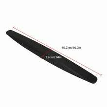 2Pcs Fibra de Carbono Estilo Delantero Trasero Parachoques Protector Esquina Guardia Scratch Sticker Negro - A - Ver 4