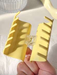 Cute Butter Shaped Hair Claw Clip, Novelty Food Design Acrylic Hair Clamp, Fun Yellow Butter Bar Hair Accessory For Girls Women, Non-Slip Jaw Clip For Daily Wear & Unique Styling