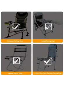 Multi-Functional Fishing Chair Stand, Can Be Used As Umbrella Stand, Fishing Rod Stand, Bait Tray Stand, Camping Umbrella Stand, Etc. Fishing Umbrella Stand, Camping Umbrella Connector - Multicolor - View 4