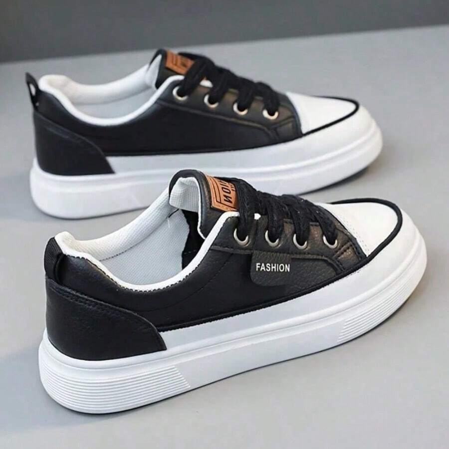 Brand New Autumn-Style Women's Flat White Sports Shoes. Made Of High-Quality Materials, With A Soft Sole And Light Weight, They Are Suitable For Students To Run And Do Sports. They Are Versatile And Stylish Slip-On Shoes. - 加厚黑色 - 查看 1