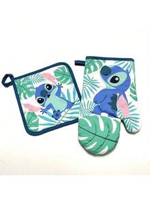 2pcs Disney Insulated Set, Includes Insulated Gloves, Insulated Mat And Baking Set, Gift Set, Suitable For Kitchen Use, Can Be Used As Mother's Day Or Birthday Gift - Multicolor - View 12
