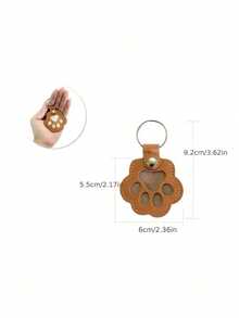 1pc Customized Pet Hair Memorial Keychain, Dog/Cat Hair Memorial Keyring, Personalized Cat Hair Memorial Keychain, Portable Pet Hair Memorial Storage Bag, Dog Hair Storage Keyring, Hot-Stamped Pet Memorial Gift, Pet Hair Capsule Keychain, Customized PU Leather Keychain, Personalized Keyring, Personalized Keychain, Pet Hair Memorial Keychain - Multicolor (Style 2) - View 12