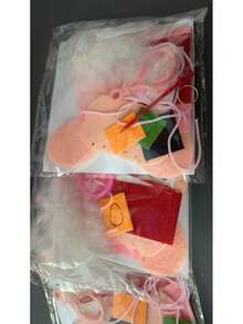 5pcs Cartoon Animal Non-Woven Fabric Hanging Decor Kit, DIY Craft For Kids & Preschool, Includes Non-Woven Fabric Pieces, Plastic Needles & Accessories, Easy Assembly Without Complex Tools, Develops Fine Motor Skills & Creativity, Educational & Fun