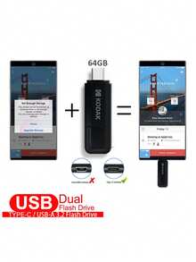 Kodak K143D Dual-Use USB Flash Drive 3.2 Gen 2 Type-C High Speed 64GB 128GB For Mobile Phones And Computers