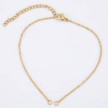 5pcs Adjustable 304 Stainless Steel O-Ring Cross Chain Bracelet, DIY Jewelry Making Extendable Chain With Lobster Clasp - Stainless Steel Bracelet - View 9