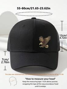 1顶男女通用棕色老鹰印花网眼棒球帽，透气、时尚、百搭，帽檐可调节，适合日常佩戴、聚会、户外活动、卡车司机帽。 - A - 查看 4