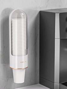 Minimalist Paper Cup Holder, Multifunctional Desktop Organizer, Coffee/Milk Tea Cup Rack, Cup Dispenser - Multicolor - View 3