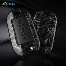 Ốp bảo vệ chìa khóa xe hơi bằng sợi carbon ABS cho Peugeot 208 301 307 308 508 2008 3008 5008 Expert và C3 C4 C5 Cactus C6 C8 - Peugeot A - Xem 4