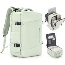 大容量尼龙防水背包，符合航空标准，适合旅行、露营、徒步、户外活动、携带笔记本电脑，是旅行、参加音乐节的必备单品，男士适用，容量大。 - 橄欖綠 - 查看 14