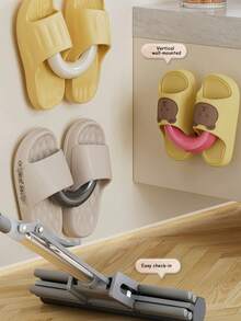 1个壁挂式鞋架 - 无需钻孔，安装简便，防水鞋钩，节省空间的垂直设计，适用于浴室、淋浴间、客厅、卧室，现代风格，多功能实用挂钩 - 彩色 - 查看 4
