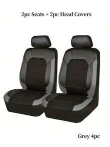 9pcs/5pcs/4pcs/2pcs Car Seat Covers Full Surround Mesh PU Leather Fit For Sedan, SUV, Truck, Breathable Seat Protector With Airbag & Zipper Design, Suitable As Gifts For Friends, Graduation, Back To School, Christmas Decoration, Valentine's Day, Parents, Halloween, Thanksgiving, Personalized, Birthday, New Year - 座椅套 - 查看 14