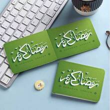 1pc Ramadan Themed Multi-Slot Bifold PU Leather Card Holder, Mini Wallet For Credit Cards, Driving License, Gift Cards - Fashion Design, Card Case, Wallet, Minimalist Wallet, Durable Wallet, Ramadan Gift - Blue - View 31