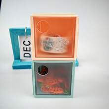 Transparent Stackable Display Box With Drawer, Desktop Organizer - Square Storage Box - View 2