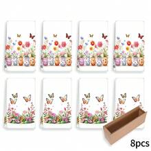 2/4 Pcs Floral Print Dish Towels, Super Absorbent Microfiber Modern Dish Cloths, Cooking And Baking Tea Towels, Cleaning Rags, Hand Towels, Highly Soft And Absorbent, Kitchen Decor, Gifts For Neighbors, Mothers, Birthdays, Housewarming For Friends, Kitchen Essentials, Daily Necessities - Multicolor - View 12