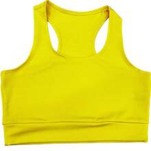 Kit Of 2 High-Support Fitness Gym Tops - Fashionable Workout Cropped Tops - 1朵黃色花 + 1朵玫瑰花 - 查看 1