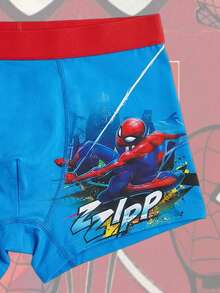 Disney 1条蜘蛛侠男士平角内裤，亲肤弹力贴身舒适平角内裤，四季皆宜 - 藍色 - 查看 4