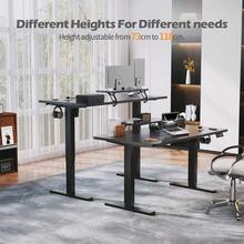 DEVOKO 160/120/140cm Electric Height-Adjustable Desk, Hegith Adjustable Ergonomic Desktop, Monitor Arm Included, Standing Desk, Memory Function Desk - 黑色 - 查看 4