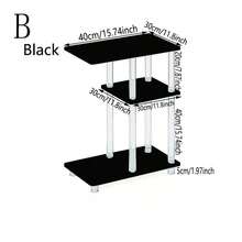 1 Set Acrylic C-Shaped Sofa Side Table, Sofa End Table Suitable For Bedroom, Living Room, Hallway, Easy To Assemble And Disassemble - Multicolor - View 7