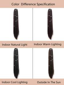 20英寸长直发合成假发，带爪夹，五股辫子，耐热，适合女性日常佩戴和聚会场合。 - 彩色 - 查看 7