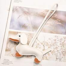 1 Piece Dachshund Dog Pendant Cute DIY Lanyard Leather Puppy Bag Pendant High-End Couple Car Pendant - 臘腸狗掛件-白色 - 查看 13