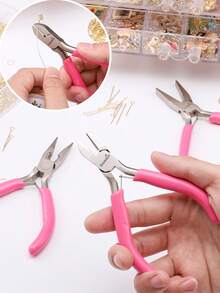 1pc Round Concave Pliers Wire Looping Pliers Precision Pliers Wire Bending Tools,Pliers Of Various Styles And Uses,Rustproof For DIY Jewelry Making Hobby Hand Tool - Pink - View 6