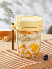 Tarros de vidrio herméticos para almacenamiento de alimentos, adecuados para guardar té, granos, frutos secos, aperitivos, granos de café, azúcar, dulces, especias, suministros de cocina y yogur, recipientes de alimentos transparentes portátiles, tarros de almacenamiento de cereales, regalo de boda, regalo de Navidad, regalo de Halloween - Multicolor - Ver 5