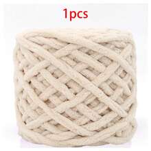 1pc/100g Chunky Single Ply Yarn, Thick Chenille Yarn, Soft DIY Crochet & Knitting Yarn, Suitable For DIY Scarves, Bags, Slippers, Crafts, Blankets, Cushions, Approx. 100g/Pc Fluffy Velvet Yarn, Thick & Soft Chenille Yarn - Multicolor - View 25