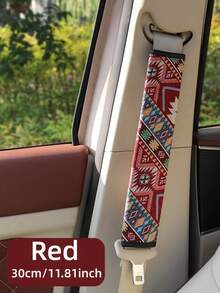 1PC Bohemian Car Seat Belt Cover, Linen Material, 30cm/50cm Two Sizes Available, 30cm Suitable For Front Seat, 50cm Longer Suitable For Back Seat - AA - View 18