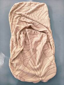 半件装 叶子图案藤椅套，纯色防滑椅套，弹性餐椅套，适用于厨房、酒店、宴会厅 - 卡其色 - 查看 5