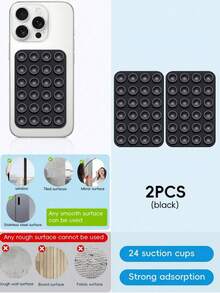 这款手机支架共有48个双面吸盘，每面24个吸盘。它们适用于浴室墙壁、玻璃镜子和梳妆台等光滑表面，但不适用于粗糙表面。这些手机支架可拆卸、防水，并可360度旋转。它们兼容所有手机和迷你平板电脑。 - 吸盤支架 - 查看 12