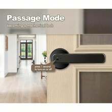 5-In-1 Smart Door Lock - Fingerprint & Keypad Door Knob, 2 IC Card & 2 Keys, Smart Life For Bedroom, Office, Hotel, Closet, Pantry - 5 In 1 Double Row - View 5