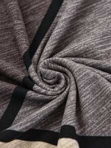 1 pieza Funda de sofá de estiramiento con patrón geométrico, de tela de poliéster moderna, lavable a máquina, adecuada para todas las estaciones - Marrón - Ver 5