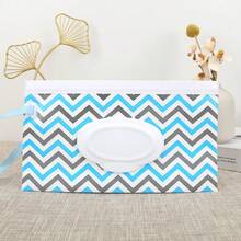 1个可重复使用的湿巾袋，婴儿便携式尿布袋，婴儿湿巾分配器，便携式可填充湿巾盒 - 彩色 - 查看 13