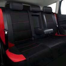 9pcs/5pcs/4pcs/2pcs Car Seat Covers Full Surround Mesh PU Leather Fit For Sedan, SUV, Truck, Breathable Seat Protector With Airbag & Zipper Design, Suitable As Gifts For Friends, Graduation, Back To School, Christmas Decoration, Valentine's Day, Parents, Halloween, Thanksgiving, Personalized, Birthday, New Year - 座椅套 - 查看 6
