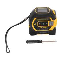 Cinta Métrica Láser 2 en 1, Medidor Láser 100M y Flexometro 5M, Puede Medir Pitagórico, Distancia, Área y Volumen, Pantalla LCD en Color, Alta Precisión ±2 mm, IP54 - amarillo y negro - Ver 8