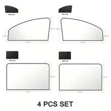 2/4pcs New Summer Car Sun Shade, Strong Magnetic Full Blackout Sunshade, Magnetic Adsorption Non-Transparent Sun Visor, Car Accessories - A - View 13