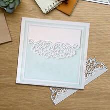 创意蕾丝切割模具、DIY剪贴簿相册和压花模板、贺卡制作工具、卡片纸切割工艺品、礼品卡制作模板模切。 - 銀色 - 查看 5