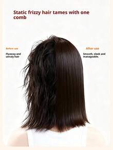 New USB Rechargeable Portable Negative Ion Straightening Brush, Volumizing High Crown Styling Tool, Wireless Charging Hair Straightener, Compact Multi-Function Hair Straightener, Gentle On Hair - Multicolor - View 8