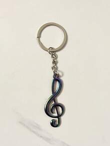 1 pièce Porte-clés pendentif note de musique esthétique colorée 2026 Y2K - Mignon Kawaii Sac à dos Portefeuille Charm, Détail de touche de piano en perle, Mousqueton en forme de cœur, Cadeau pour les amateurs de musique, Convient pour accrocher aux clés, sac d'ordinateur portable, coque de téléphone (2 styles : Coloré/Argent) - Multicolore - Voir 10