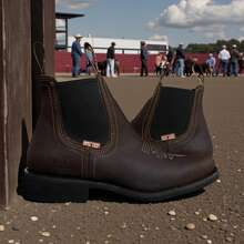 COMFORTABLE BOOTS, GENUINE LEATHER, GOODYEAR WELT RINGLE STITCHING SYSTEM, COWBOY - 紅木色 - 查看 10