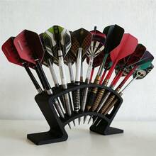 27-Fach Dartboard Schrank - Schwere Ausführung Großer Dartschrank mit 27 Dartfächern, platzsparend, geeignet für Spielzimmer oder Wettbewerbe - Zubehör für Dartspielern und Sammlern (Geeignet für Darts) - Schwarz - Übersicht 4