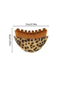 2pcs/1pc Leopard Print Lymphatic Contour Face Brush, Massage Eye & Neck Care Brush, Soothing Contour Lifting Neck Brush - Multicolor - View 8