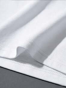 [Mind Over Matter T-Shirt] High Elasticity Cotton Men's "Mind Over Matter" Graphic T-Shirt | Loose Fit Short Sleeve Round Neck For Casual & Sports Wear, Spring/Fall Streetwear Essential, Durable Fabric, PLUS SIZE - trắng - Xem 6