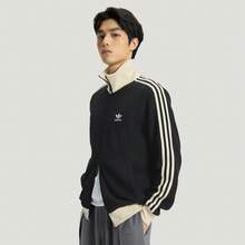 Adidas WAFFLE BBTT Retro Waffle Slim Fit Sports Jacket, Lightweight Outerwear - Black - View 1