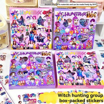 1 Box New Kpop Graffiti Stickers, Decorative Stickers, Magic Girl Group Sticker Gift Box, Cartoon DIY Handbook Decorative Stickers