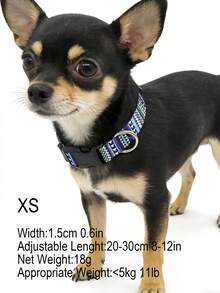 Bohemian Style Printed Adjustable Pet Collar, Suitable For Small, Medium And Large Dogs - Multicolor - View 23