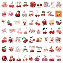 62PCS Cherry Stickers - Beautiful Stickers Pack, Suitable For Scrapbooking, Water Bottles, Skateboards, Bumpers, Diaries, Refrigerator, Suitcases Stickers, Art & Crafts, For Gift Bags, Envelope Seals, Party Decoration, Office Supplies, For Laptop Tablet Sticker & More! - Multicolor - View 10