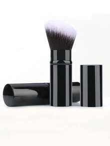 1-2支伸缩式化妆刷、旅行歌舞伎粉底化妆刷、面部腮红刷用于混合液体、腮红、古铜粉、指甲油、防晒霜和无瑕化妆品。 - 彩色 - 查看 13